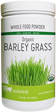 Nubeleaf Barley Grass Powder - Non-GMO, Gluten-Free, Raw, Organic, Vegan Source of Essential Vitamins & Minerals, Antioxidants - Single-Ingredient Nutrient Rich Superfood for Cooking, Smoothies (10oz)