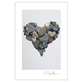 Sea Glass Hearts Postcard Variety Pack. Number 1 in the Series. 4x6, 2 of Each. Best for Birthday Cards, Thank You Notes… 41g MV0jZQL