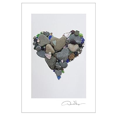 Sea Glass Hearts Postcard Variety Pack. Number 1 in the Series. 4x6, 2 of Each. Best for Birthday Cards, Thank You Notes… 41g MV0jZQL