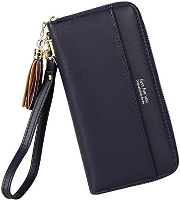 Women Wallets Tassel Bifold Ladies Cluth Wristlet Wrist strap Long Purse