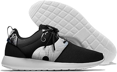 Yin Yang Design Men's Mesh Running Shoes Sneakers Lightweight Athletic Workout Fitness Sports Shoes Trainers 40