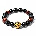 Merdia Men's Tiger Eye Stone Elastic Bead Bracelet with Loong Pattern Bead | Mens Jewelry | Loong Bracelet for Men | Mens Bracelet | Beaded Bracelet | Tiger Eye Bracelet Men | Crystal Bracelet