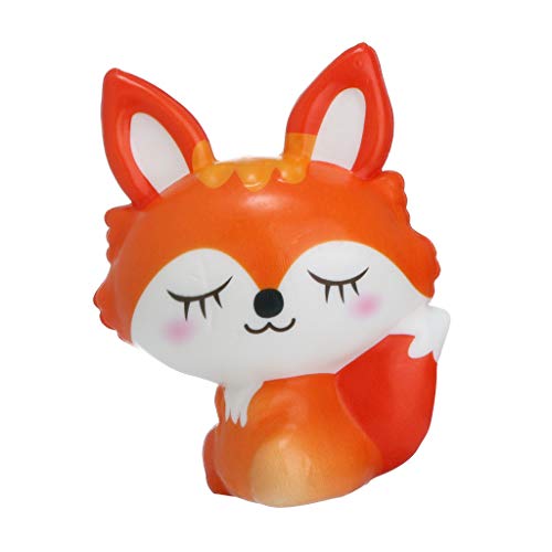 Mikilon Squishies Kawaii Cartoon Fox Scented Slow Rising Animal Squishy (Orange)
