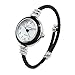 New Geneva Black Silver Cable Band Women's Small Size Bangle Watch