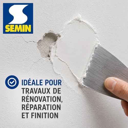 SEMIN 1.5kg Paste Filler - Special Holes, Cracks & Screw Holes - Indoor/Outdoor - Ready to Use - Excellent Finish - High Adhesion