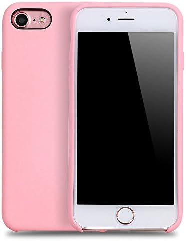 GummyCase Plastic Rubber Plain Solid Color Ultra Slim Thin Matte Grip Pro Silicone Hard Protective Case Cover for iPhone 8 Plus/7 Plus, Pink