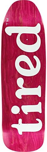Tired Skateboards Lowercase Logo on Stumpnose Skateboard Deck - 9" x 32"
