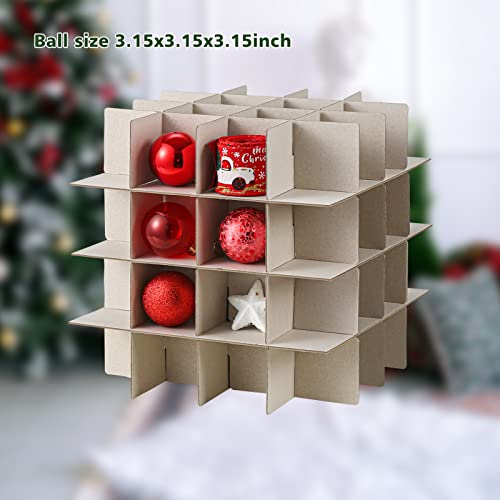 Large Christmas Ornament Storage Container Box, Fits up to 128 Ornaments, Holiday Xmas Ornaments