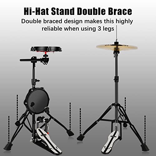 RANMING Practice Drum Pad Stand Kit,Silent Drum Pad Set，Drum Set