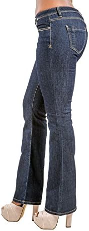 Poetic Justice Curvy Women's Blue Stretch Denim Basic Slim Skinny Bootcut Jeans
