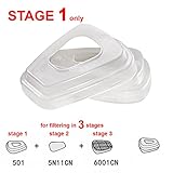 3m 501 Filter Retainer Prefilter Tape Particulate Filters for Half Mask Paint Respirator Mask 5000 6000 7000 Series (Stage 1 - Filter 501)