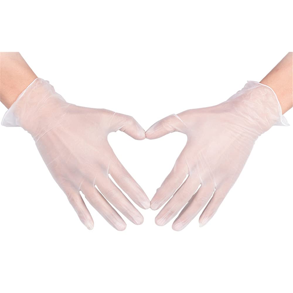 100 Pack Box Vinyl Disposable Gloves MEDIUM BLUE NON POWDERED POWDER FREE VINYL GLOVES by Shopeefy Store Multipurpose Gloves