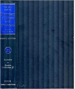 The New Grove Dictionary Of Music And Musicians 29 Volumes With Index Sadie Stanley Tyrrell John 9781561592395 Amazon Com Books