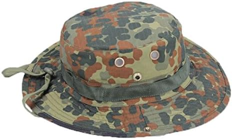 Herebuy8 Fashion Men Tactical Head Wear/boonie Hat Camo Cap for Wargame,sports,fishing,Hiking &amp; Other Outdoor Activties,German Flecktarn
