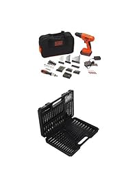 Taladro con ion de litio con 100 accesorios Black