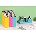 Vlando VPACK Desk Organizer - Office Leatherette 5-Compartment Pen Card Gadget Holder Desktop Stationery Storage Box (Peacock Blue)