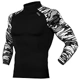 DRSKIN UV Sun Protection Long Sleeve Top Shirts Skins Tee Rash Guard Compression Base Layer UPF 50+ (RSB-MGY91, XL)