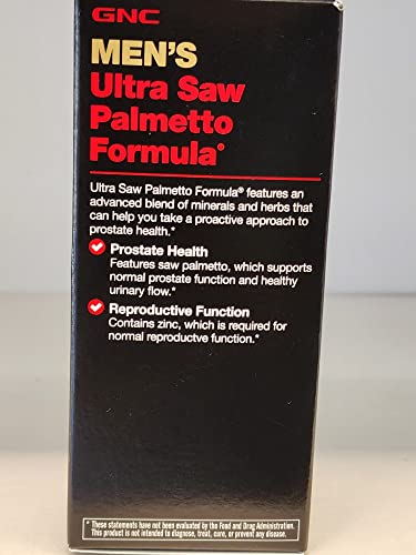GNC Men's Ultra Saw Palmetto Formula, Supports Normal Prostate Function, 120 Softgels