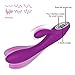 Soft silicone vibrator with 10 vibration patterns, for her clitoris and G-spot stimulation, waterproof mute motor clitoris vibrators, purplethumb 1