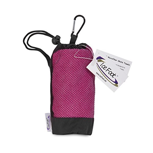 IceFootTM Microfiber Ice Skate Towel,Pink,One Size