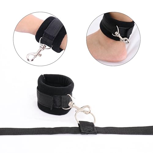Handcuff Restraint Kit Sex Bed Ties Restraints King Bed with Adjustable Straps photo 10