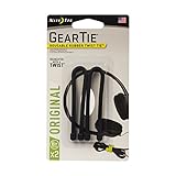Nite Ize Original Gear Tie, Reusable Rubber Twist Tie, 6-Inch, Black, 2 Pack, Made in the USA