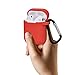 TNSO Compatible for AirPods Case Protective Silicone Cover and Skin for AirPods Charging Case-Redthumb 4