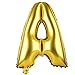 Cute Gold Alphabet Letters Balloons Happy Birthday Party Decoration Aluminum Foil Membrane Ballon