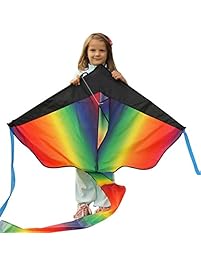 Huge Rainbow Kite For Kids - One Of The Best Selling Toys For Outdoor Games and Activities - Good Plan For Memorable Summer Fun - This Magic Kit Comes w/ 100% Satisfaction