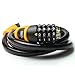 MEETLOCKS Resettable Combination Bike Locks, Stronger Coiled Cable Size 12x1200mm(1/2 Inch x 4 Feet)