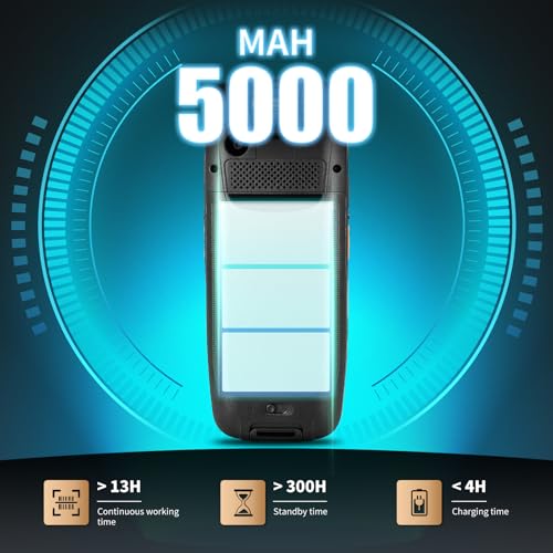 NETUM Android 11 Handheld Barcode Scanner Q500, 4+64GB Mobile Computer, Honeywell HS7 1D 2D Bar Code Scan Engine, 4"Touchscreen with 23 Keys, IP67 Wi-Fi 4G BT NFC PDA for Inventory Warehouse, Retails