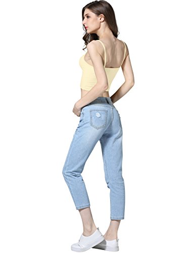 CUNLIN Crop Top Cami Camisole Summer Women Sexy Slim Sleeveless Spaghetti Strap Tank Top Yellow L - Thumbnail 4