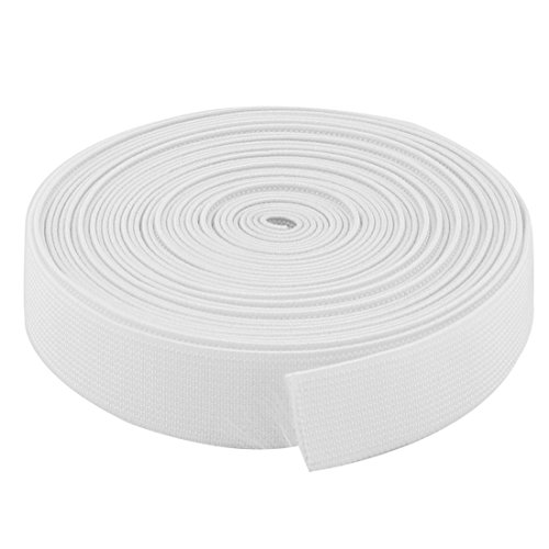 uxcell Tailor Polyester Handmade Sewing Stretchy Knitting Elastic Band Strap 6 Yards White
