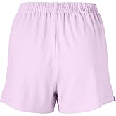 Soffe Women's Junior Authentic Cheer Short - Comfortable Cotton Blend, for Gym, Dance, Elastic Waistband, Soft Fabric (US, Alpha, Medium, Regular, Regular, Purple Haze)