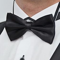 Yolev Black Bow Tie for Boy, Men Adjustable