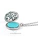 Aromatherapy Essential Oil Diffuser Locket Pendant with Free 24” Chain Necklace and 8 Felt Pads by Jenia