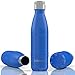 Ezisoul Insulated Stainless Steel Sports Water Bottle - No Leaks, Sweating or Toxins - Brushed Stainless Steel - 25oz