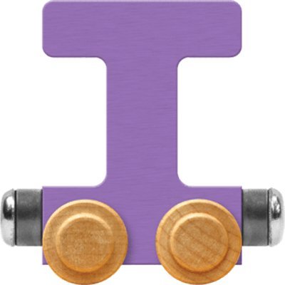 NameTrain Pastel Letter Car T - Made in USA (Lavender)