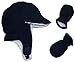 N'Ice Caps Little Kids Boys Baby Fleece Flap Hat Mitten Winter Set Sherpa Lined Toddler Infant