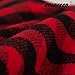 EDLDECCO 20.5 inch Christmas Snowy White Faux Fur Red and Black Plaid Stocking for Holiday Party Decorations Gift-One Piece
