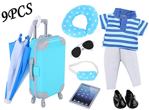 Ripley - EBUDDY MALETA DE VIAJE CON ROPA DE MUÑECA 9 PIEZAS PARA MUÑECAS  AMERICANAS DE 18.0IN INCLUYE CAMISA PANTALONES ZAPATOS