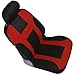 Monaco Canvas Seat Covers for Car SUV - Sporty Racing Style Stripes Black & Ruby Red
