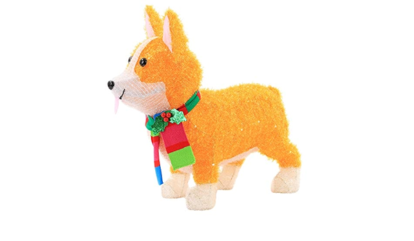 lit tinsel corgi