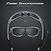 TOREGE Polarized Sports Sunglasses For Man Women Cycling Running Fishing Golf TR90 Unbreakable Frame TR011 (Gray&Gray lens)