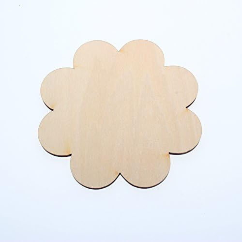 yuhoshop: 10pcs 5" (wide) X 1/8" inch WOODEN FLOWERS V4 DAISY CHERRY PLAIN UNFINISHED WOOD CRAFT FOR DISKS,TAGS,EARRINGS,WEDDING,FAMILY BIRTHDAY CALENDAR,PLAQUE,JEWELRY DIY