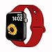 VATI Sport Band Compatible for Apple Watch Band 42mm 44mm, Soft Silicone Sport Strap Replacement Bands Compatible with 2018 iWatch Apple Watch Series 4/3/2/1, 42MM 44MM M/L (Red)