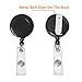 Badge Reel, Retractable Badge Reel with Metal Belt Clip, 20 Pack Retractable Badge Holder ID Badge Reel Clip - Black Color for ID Card Badge Holder Key Keychain Holders by Fezep