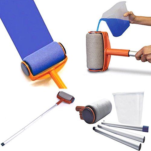 Toyofmine Paint Handle Flocked Roller Brush Runner Wall Painting Edger Room 5Pcs/set - Thumbnail 7