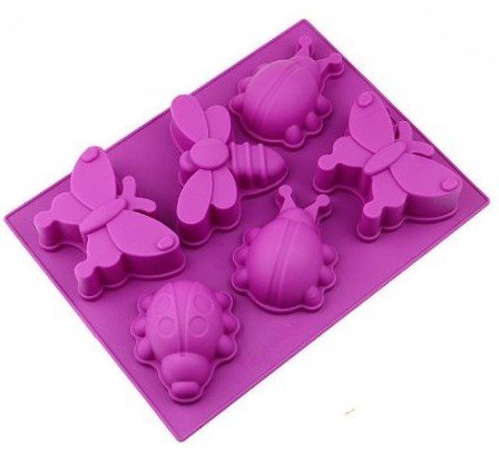 Allforhome 6 Insect Butterfly dragonfly Silicone Cake Baking Mold Cake Pans Muffin Cups Handmade Bath Bomb Soap Chocolate Molds