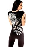 Folter Womens Slashed Back Gothic Tee